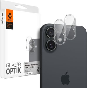 Spigen OSŁONA APARATU SPIGEN OPTIK GLAS.TR CAMERA PROTECTOR 2-PACK IPHONE 16 / 16 PLUS CRYSTAL CLEAR 1