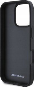 Mercedes AMG AMHCP16XGSEBK iPhone 16 Pro Max 6.9" czarny/black hardcase Leather Debossed Lines Black Logo 7