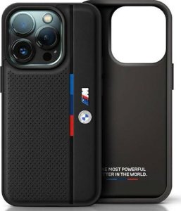 BMW BMW BMHCP16X23PUPVK iPhone 16 Pro Max 6.9" czarny/black hardcase M Perforated Tricolor Detail Line 1