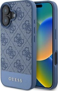 Guess Guess GUHCP16SG4GLBL iPhone 16 6.1" niebieski/blue hardcase 4G Bottom Stripe 1