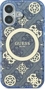 Guess Guess GUHMP16LH4PYEEB iPhone 16 Pro 6.3" niebieski/blue hardcase IML Peony On 4G Background MagSafe 1