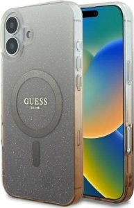 Guess Guess GUHMP16SHGRCELW iPhone 16 6.1" brązowy/brown hardcase IML Glitter Gradient MagSafe 1