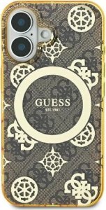 Guess Guess GUHMP16LH4PYEEW iPhone 16 Pro 6.3" brązowy/brown hardcase IML Peony On 4G Background MagSafe 1