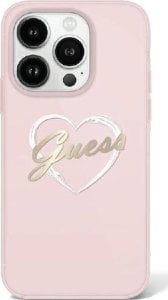 Guess Guess GUHCP16LHCHGSPP iPhone 16 Pro 6.3" różowy/pink hardcase IML Heart 1