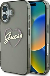 Guess Guess GUHCP16MHCHGSPK iPhone 16 Plus 6.7" czarny/black hardcase IML Heart 1