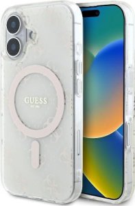 Guess Guess GUHMP16MH4DTEH iPhone 16 Plus 6.7" biały/white hardcase IML 4G Background MagSafe 1