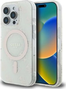 Guess Guess GUHMP16LH4DTEH iPhone 16 Pro 6.3" biały/white hardcase IML 4G Background MagSafe 1