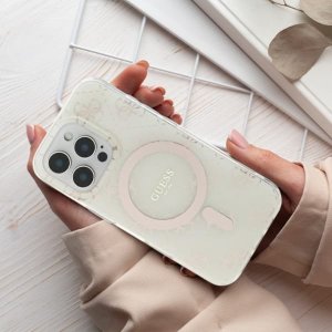 Guess Guess GUHMP16LH4DTEH iPhone 16 Pro 6.3" biały/white hardcase IML 4G Background MagSafe 11