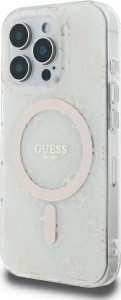 Guess Guess GUHMP16LH4DTEH iPhone 16 Pro 6.3" biały/white hardcase IML 4G Background MagSafe 2