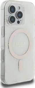 Guess Guess GUHMP16LH4DTEH iPhone 16 Pro 6.3" biały/white hardcase IML 4G Background MagSafe 4