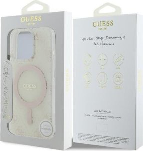 Guess Guess GUHMP16LH4DTEH iPhone 16 Pro 6.3" biały/white hardcase IML 4G Background MagSafe 8