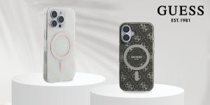 Guess Guess GUHMP16LH4DTEH iPhone 16 Pro 6.3" biały/white hardcase IML 4G Background MagSafe 9