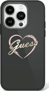 Guess Guess GUHCP16LHCHGSPK iPhone 16 Pro 6.3" czarny/black hardcase IML Heart 1