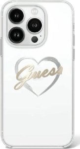 Guess Guess GUHCP16LHCHGSPT iPhone 16 Pro 6.3" przeźroczysty/transparent hardcase IML Heart 1