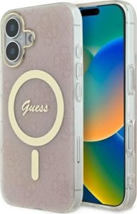 Guess Guess GUHMP16SH4STP iPhone 16 6.1" różowy/pink hardcase IML 4G MagSafe 1