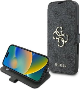 Guess Guess GUBKP16S4GMGGR iPhone 16 6.1" czarny/black book 4G Metal Logo 1