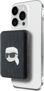 Powerbank Karl Lagerfeld Karl Lagerfeld Powerbank indukcyjny KLPB5FPGKSKIHK 15W 5000mAh czarny/black Karl Head Pin MagSafe 1