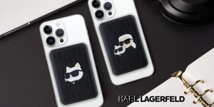 Powerbank Karl Lagerfeld Karl Lagerfeld Powerbank indukcyjny KLPB5FPGKSCHHK 15W 5000mAh czarny/black Choupette Head Pin MagSafe 5