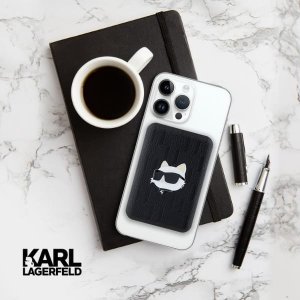 Powerbank Karl Lagerfeld Karl Lagerfeld Powerbank indukcyjny KLPB5FPGKSCHHK 15W 5000mAh czarny/black Choupette Head Pin MagSafe 7