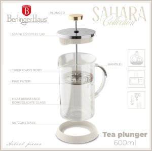 Berlinger Haus ZAPARZACZ TŁOKOWY DO KAWY HERBATY 600ml BERLINGER HAUS BH-8586 SAHARA 8