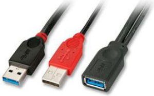 Kabel USB Lindy USB-A - 2x USB-A 0.5 m Czarny (31112) 1