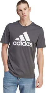 Adidas Koszulka męska adidas Essentials Single Jersey Big Logo Tee szara IQ4742 M 1