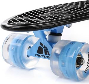 Deskorolka Meteor PLASTIKOWA Z KÓŁKAMI LED black 2