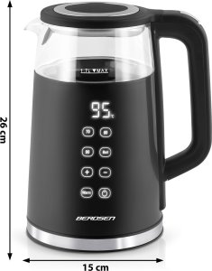 Czajnik Berdsen Czajnik elektryczny 1,7l BD-707 czarny 6