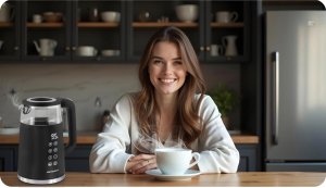 Czajnik Berdsen Czajnik elektryczny 1,7l BD-707 czarny 8