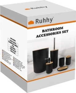 Ruhhy Zestaw akcesoriów łazienkowych - czarny Ruhhy24636 2