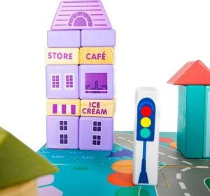 Kruzzel Klocki drewniane 115 szt- miasto 23519 13