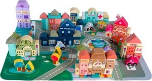 Kruzzel Klocki drewniane 115 szt- miasto 23519 5