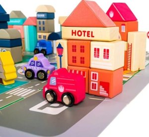 Kruzzel Klocki drewniane 115 szt- miasto 23519 8