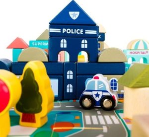 Kruzzel Klocki drewniane 115 szt- miasto 23519 9