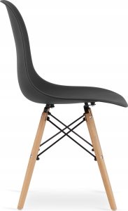 Leobert Zestaw stół okrągły TODI 80cm biały + 4 krzesła OSAKA czarne 9