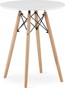 Leobert Zestaw stół okrągły TODI 60 biały + 2 krzesła OSAKA czarne 9