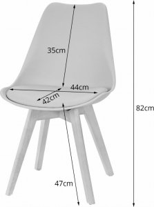 Leobert Krzesło MARK - przezroczyste / nogi naturalne x 1 3