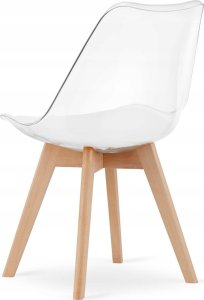 Leobert Krzesło MARK - przezroczyste / nogi naturalne x 1 5