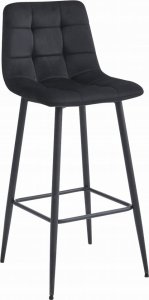 Leobert Hoker ARCETO - czarny aksamit / nogi czarne x 2 2