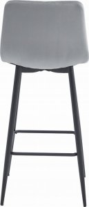 Leobert Hoker NADO - aksamit srebrno-szary / nogi czarne x 1 4