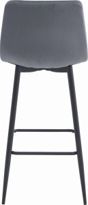 Leobert Hoker ARCETO - ciemny szary aksamit / nogi czarne x 1 4