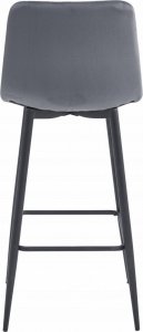 Leobert Hoker POZZA - ciemny szary aksamit / nogi czarne x 1 4