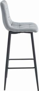 Leobert Hoker ARCETO - aksamit srebrno-szary / nogi czarne x 1 3