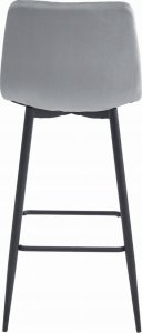 Leobert Hoker ARCETO - aksamit srebrno-szary / nogi czarne x 1 4