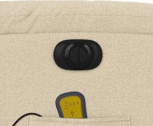 vidaXL Podnoszony fotel masujący, elektryczny, rozkładany, kremowy 12