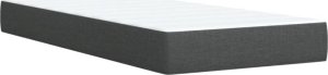 vidaXL Łóżko kontynentalne z materacem, ciemnoszara tkanina 90x190 cm 10