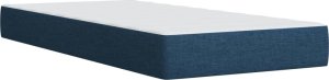 vidaXL Łóżko kontynentalne z materacem, niebieskie, tkanina 100x200 cm 10