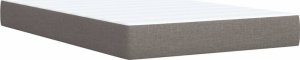 vidaXL Łóżko kontynentalne z materacem, taupe, 120x190 cm, tkanina 10