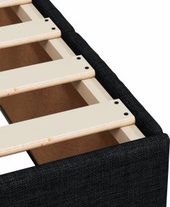 vidaXL Łóżko kontynentalne z materacem, czarne, tkanina, 80x200 cm 10