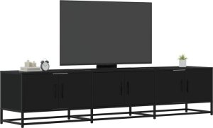 vidaXL Szafka pod TV, czarna, 180x35x41 cm, materiał drewnopochodny 1